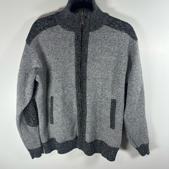 Yeokou Men’s full zip-up Cardigan Sweater Fleece Lining Cashmere Wool sz Large - Picture 8 of 9